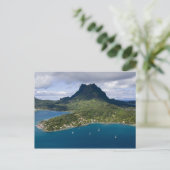 Frans-Polynesië, Bora Bora. Uitzicht van de lucht Briefkaart (Staand voorkant)