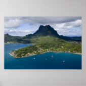 Frans-Polynesië, Bora Bora. Uitzicht van de lucht Poster (Voorkant)