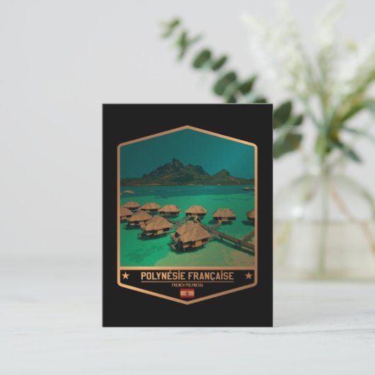 Frans-Polynesië Briefkaart (Staand voorkant)