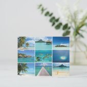 Frans Polynesië collage briefkaart (Staand voorkant)