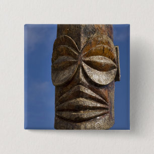 Frans-Polynesië, Cookeilanden, Rarotonga, Vierkante Button 5,1 Cm
