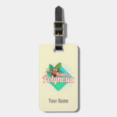Frans Polynesië Eiland Stille Oceaan Souvenir Bagagelabel (Voorkant verticaal)