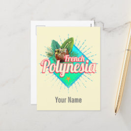 Frans Polynesië Eiland Stille Oceaan  Souvenir Feestdagenkaart