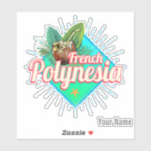 Frans Polynesië Eiland Stille Oceaan  Souvenir Sticker (Vel)