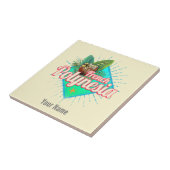 Frans Polynesië Eiland Stille Oceaan  Souvenir Tegeltje (Zijkant)