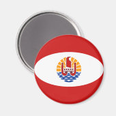 Frans-Polynesië Fisheye Flag Magnet (Voorkant / Achterkant)