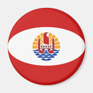 Frans-Polynesië Fisheye Flag Magnet