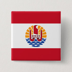 Frans-Polynesië, Frankrijk Vierkante Button 5,1 Cm