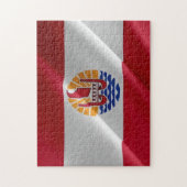 Frans-Polynesië - Golfvlag - Legpuzzel (Verticaal)