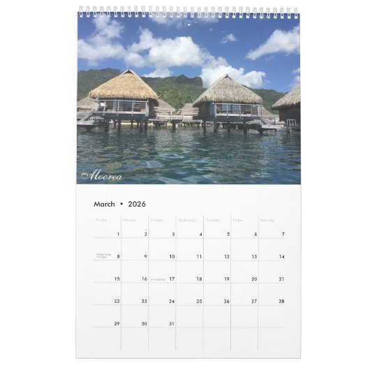 Frans-Polynesië Kalender (Mar 2026)
