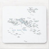 Frans-Polynesië Map Mousepad Muismat (Voorkant)