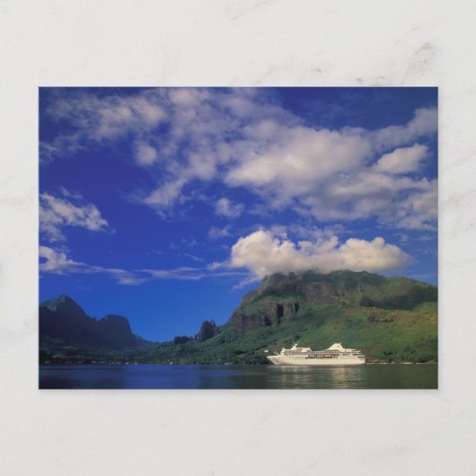Frans-Polynesië, Moorea. Cooks Bay. Cruiseschip 3 Briefkaart (Voorkant)
