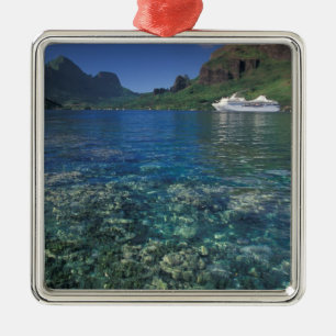Frans-Polynesië, Moorea. Cooks Bay. Cruiseschip Metalen Ornament