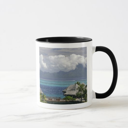 Frans-Polynesië, Moorea. Een uitzicht op het eilan Mok (Rechts)
