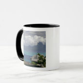 Frans-Polynesië, Moorea. Een uitzicht op het eilan Mok (Voorkant links)