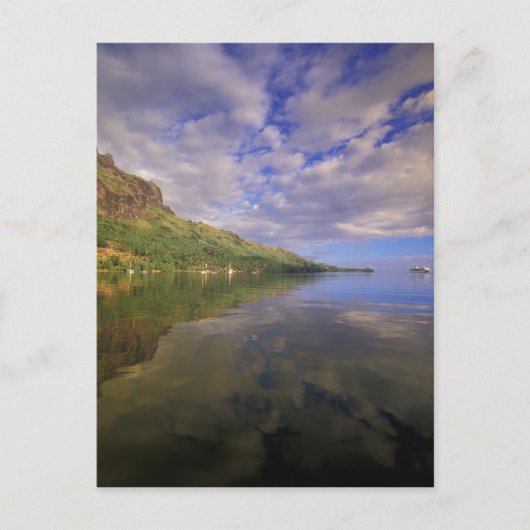 Frans-Polynesië, Moorea. Koekbaai. Cruiseschip 2 Briefkaart (Voorkant)