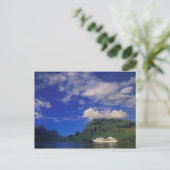 Frans-Polynesië, Moorea. Koekbaai. Cruiseschip 3 Briefkaart (Staand voorkant)