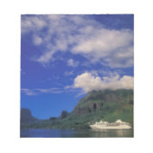 Frans-Polynesië, Moorea. Koekbaai. Cruiseschip 3 Notitieblok (Voorkant)