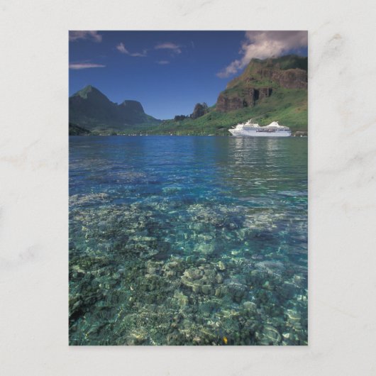 Frans-Polynesië, Moorea. Koekbaai. Cruiseschip Briefkaart (Voorkant)