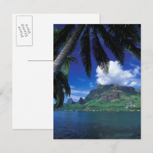 Frans-Polynesië, Moorea. Koekbaai. Green Briefkaart (Voorkant / Achterkant)
