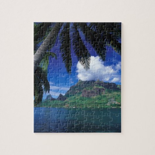 Frans-Polynesië, Moorea. Koekbaai. Groen Legpuzzel (Verticaal)