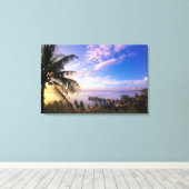 Frans-Polynesië, Moorea. Uitzicht op de Baie de Canvas Afdruk (Insitu (Houten vloer))