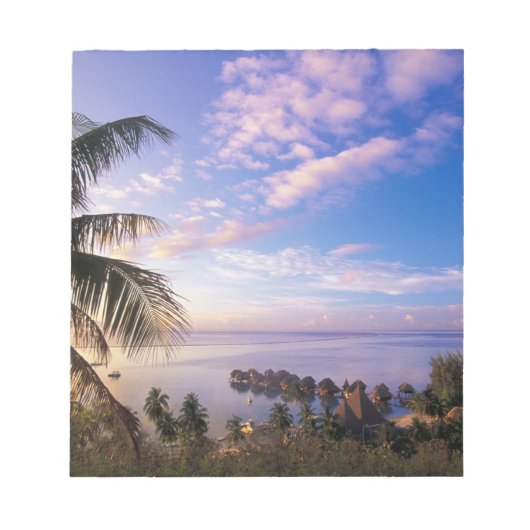 Frans-Polynesië, Moorea. Uitzicht op de Baie de Notitieblok (Voorkant)