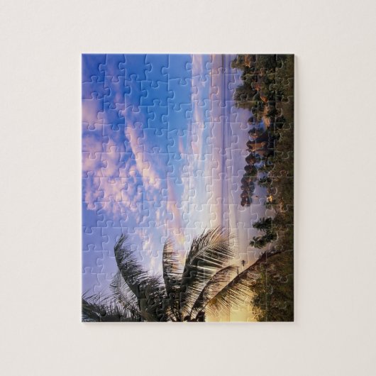 Frans-Polynesië, Moorea. Uitzicht van de Baie de Legpuzzel (Verticaal)