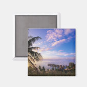 Frans-Polynesië, Moorea. Uitzicht van de Baie de Magneet (Voorkant / Achterkant)