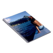 Frans-Polynesië, Moorea. Vrouw geniet van het uitz Notitieboek (Rechterzijde)