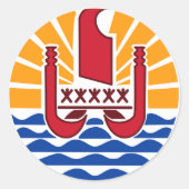 Frans-Polynesië PF Ronde Sticker (Voorkant)