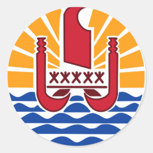 Frans-Polynesië PF Ronde Sticker