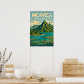 Frans-Polynesië Reisposter - Retro Morea Poster (Keuken)