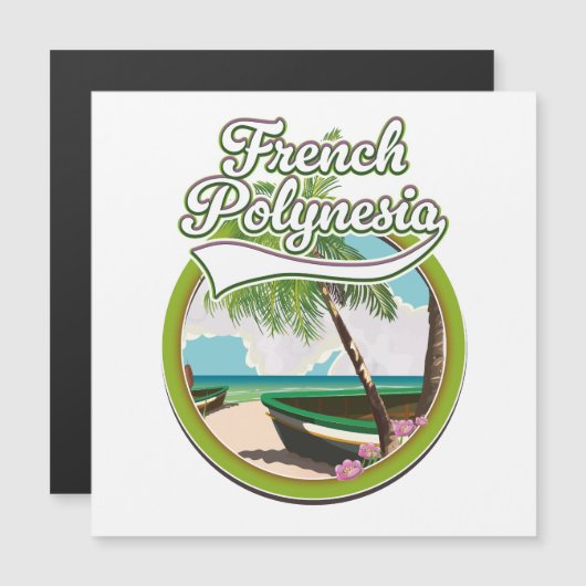 Frans-Polynesië reizen logo. (Voorkant / Achterkant)