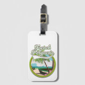 Frans-Polynesië reizen logo. Bagagelabel (Voorkant (verticaal))