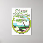 Frans-Polynesië reizen logo. Canvas Afdruk (Voorkant)