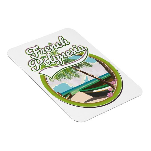 Frans-Polynesië reizen logo. Magneet (Rechterzijde)