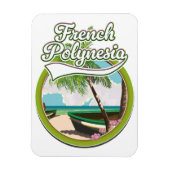 Frans-Polynesië reizen logo. Magneet (Verticaal)