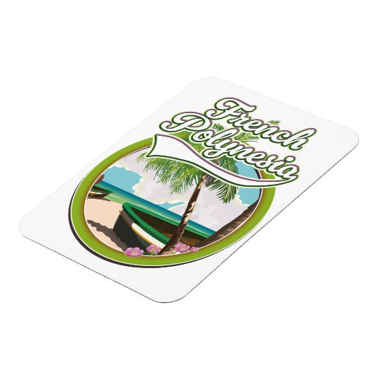 Frans-Polynesië reizen logo. Magneet (Linkerzijde)