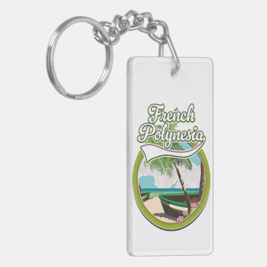 Frans-Polynesië reizen logo. Sleutelhanger (Voorkant Links)