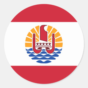 frans polynesië ronde sticker