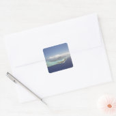 Frans-Polynesië, Tahiti, Bora Bora. De Vierkante Sticker (Envelop)