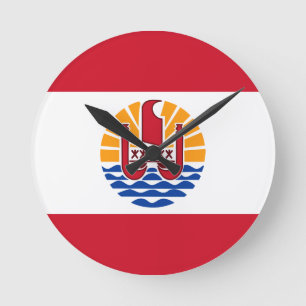 Frans-Polynesië vlag, Drapeau Polynésie Françai Ronde Klok