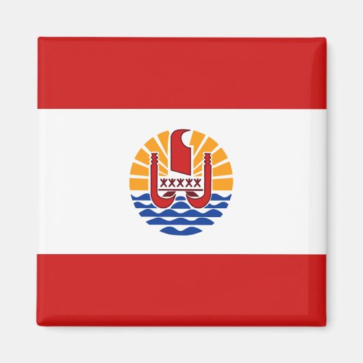 Frans-Polynesië vlag Magnet (Voorkant)