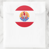Frans-Polynesië, vlag Ronde Sticker (Tas)