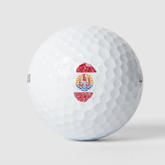 Frans-Polynesië Vlagland Golfballen (Voorkant)