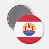 Frans-Polynesische Vlag, Drapeau Polynésie Françai Magneet (Voorkant / Achterkant)