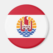 Frans-Polynesische Vlag, Drapeau Polynésie Françai Magneet (Voorkant)