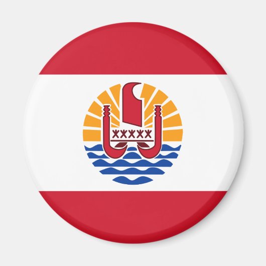 Frans-Polynesische Vlag, Drapeau Polynésie Françai Magneet (Voorkant)
