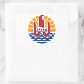 Frans-Polynesische Vlag, Drapeau Polynésie Françai Rechthoekige Sticker (Tas)
